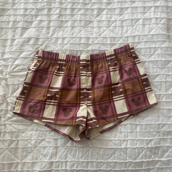 Mickey Mouse Plaid Boxer Shorts - Picture 1 of 3